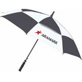 Windproof Poly Nylon Golf Umbrella w/ Black Foam Handle (62" Arc)